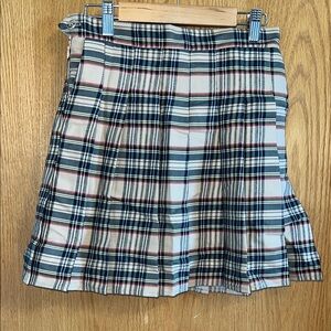 Blue Cream and White Pleated Mini‎ Skater Skort Girls 13/14 NEW